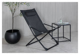 Seville Deck Chair, Black