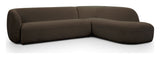 Rothschild 2.5-seater Sofa open right - Dark brown