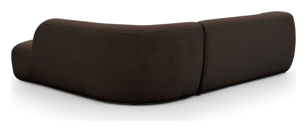 Rothschild 2.5-seater Sofa open right - Dark brown