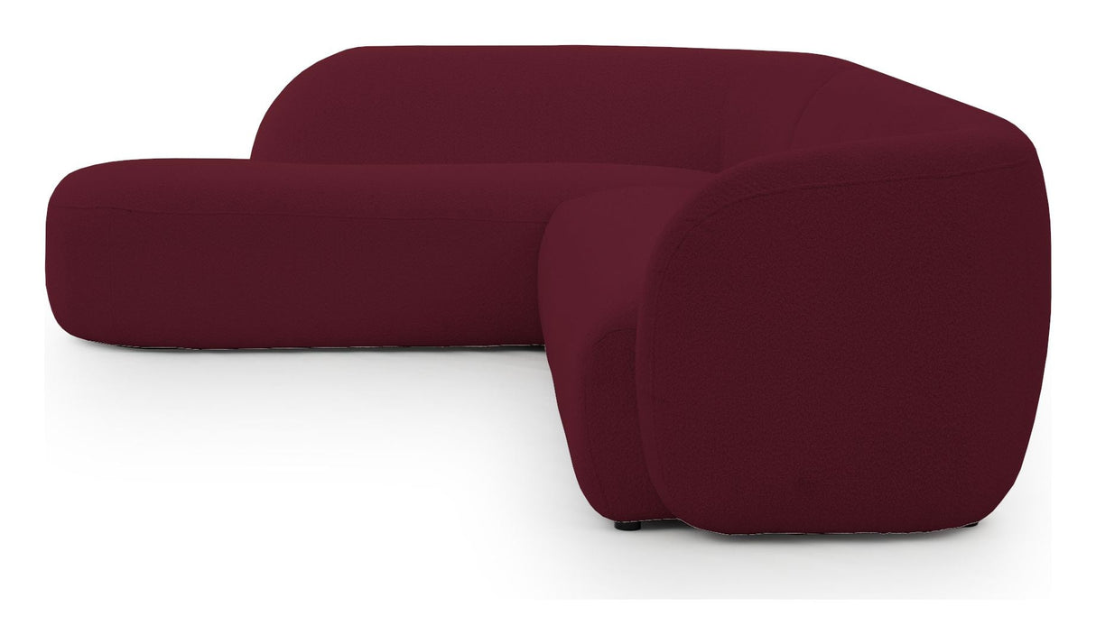 Rothschild 2.5-seater Sofa open left - Bordeaux