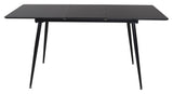 Silar Dining table with pull-out, black melamine, 120x80