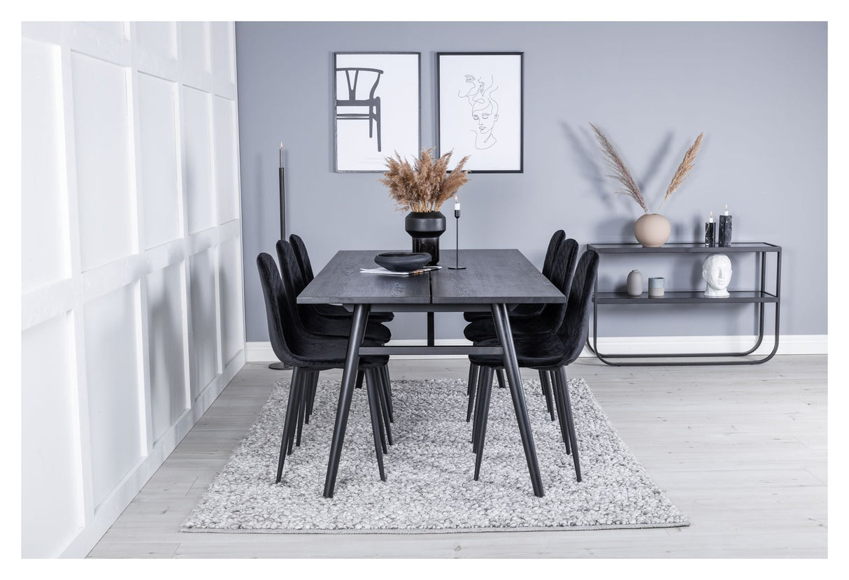 Sleek Dining table with 6 Polar Diamond chairs