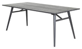 Sleek Dining table, Black brushed oak, 195x95