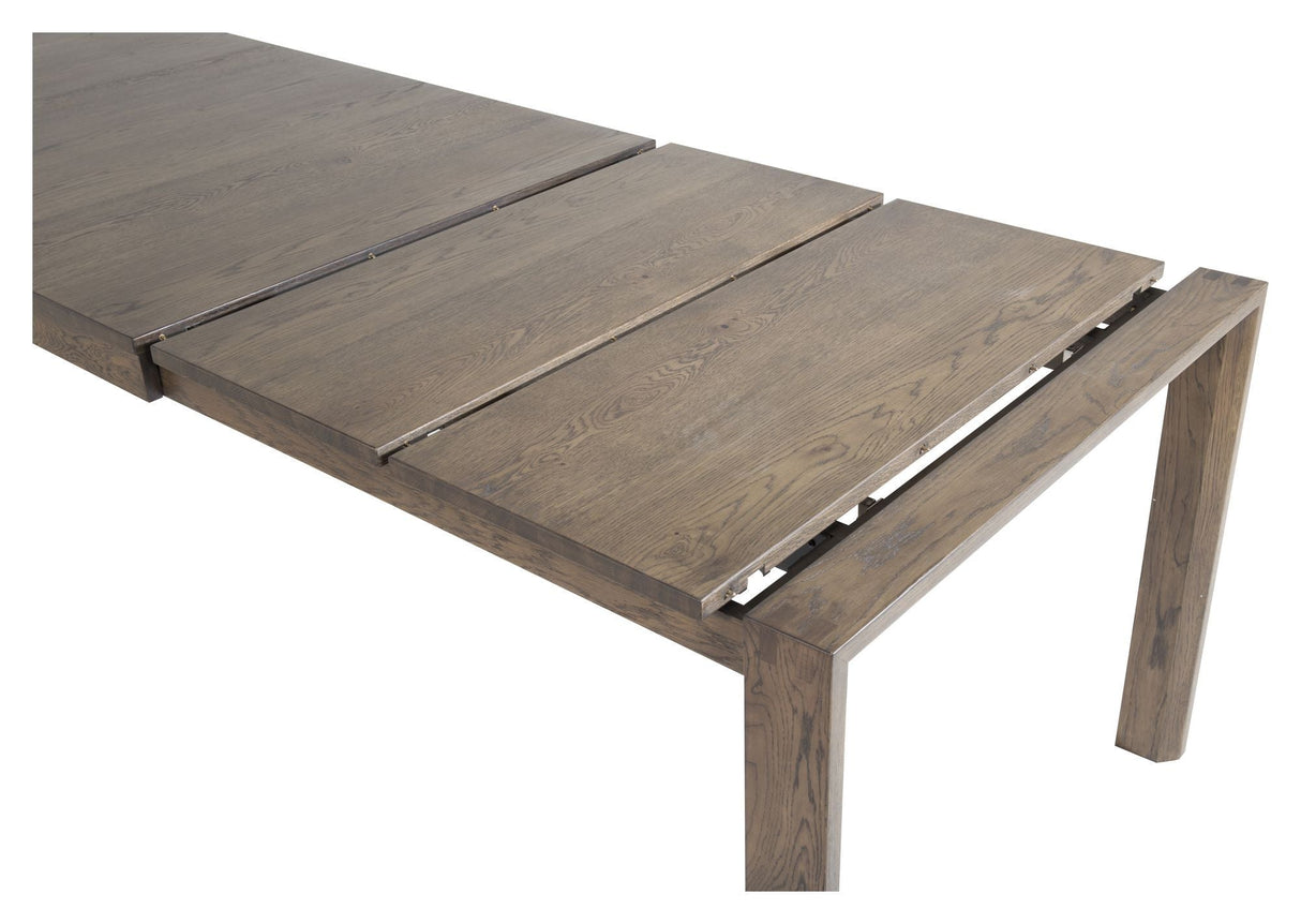 Slider Dining table with pull-out, smoked oak