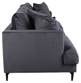 Sofia 3-pers. Sofa, Dark Gray Velvet