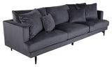 Sofia 3-pers. Sofa, Dark Gray Velvet