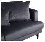 Sofia 3-pers. Sofa, Dark Gray Velvet