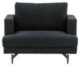 Sofia Armchair, Black Fabric