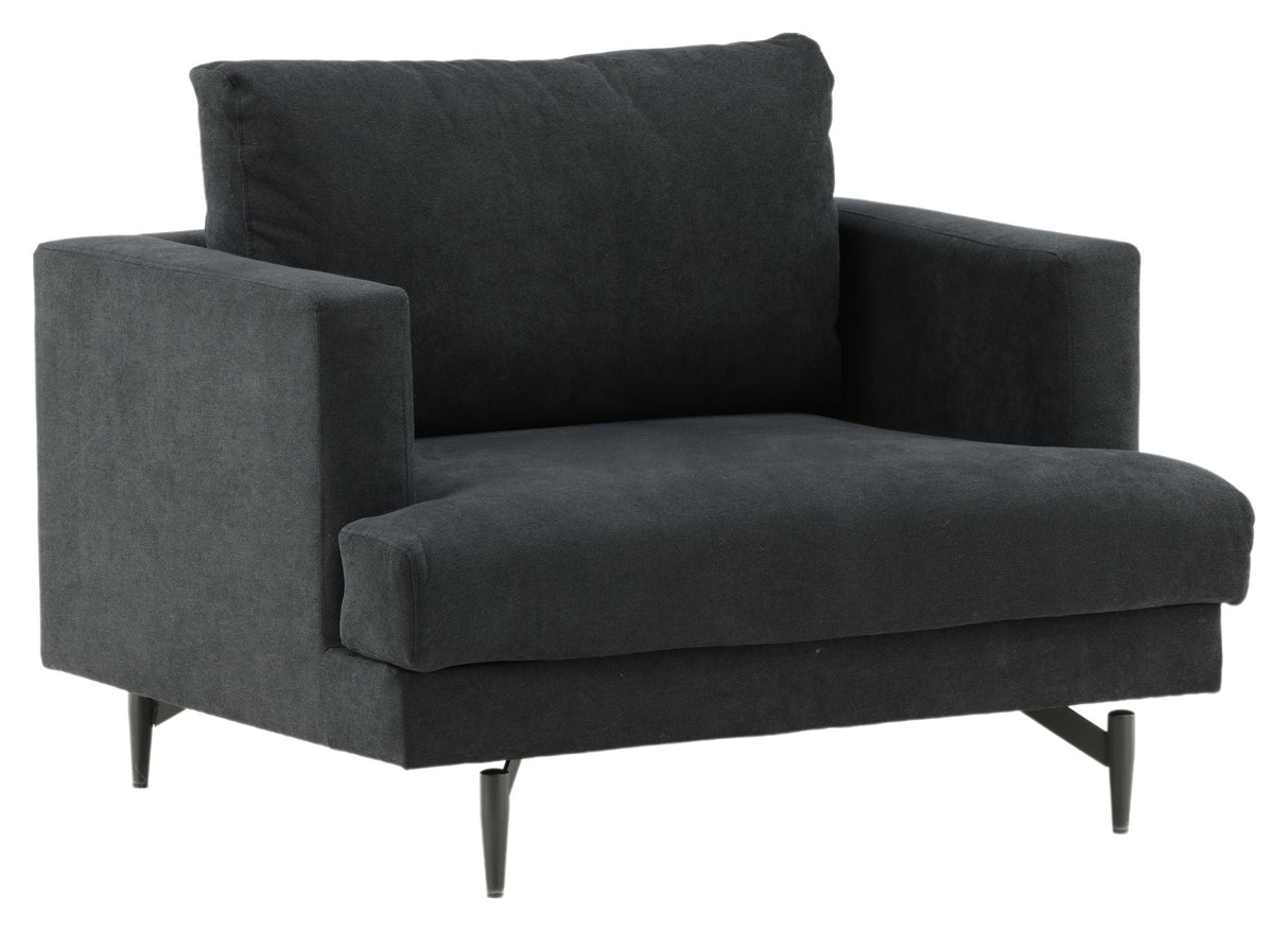 Sofia Armchair, Black Fabric