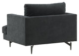 Sofia Armchair, Black Fabric