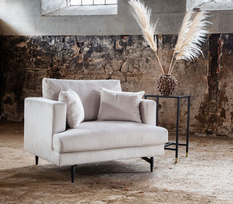 Sofia Armchair, Beige Velvet