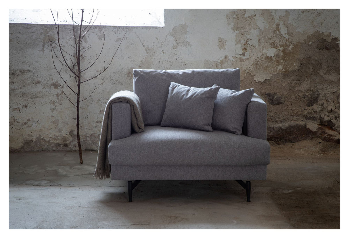 Sofia Armchair, Gray Fabric