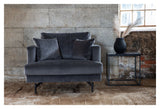 Sofia Armchair, Dark Gray Velvet