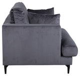 Sofia Armchair, Dark Gray Velvet