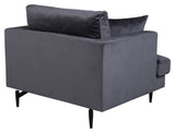 Sofia Armchair, Dark Gray Velvet