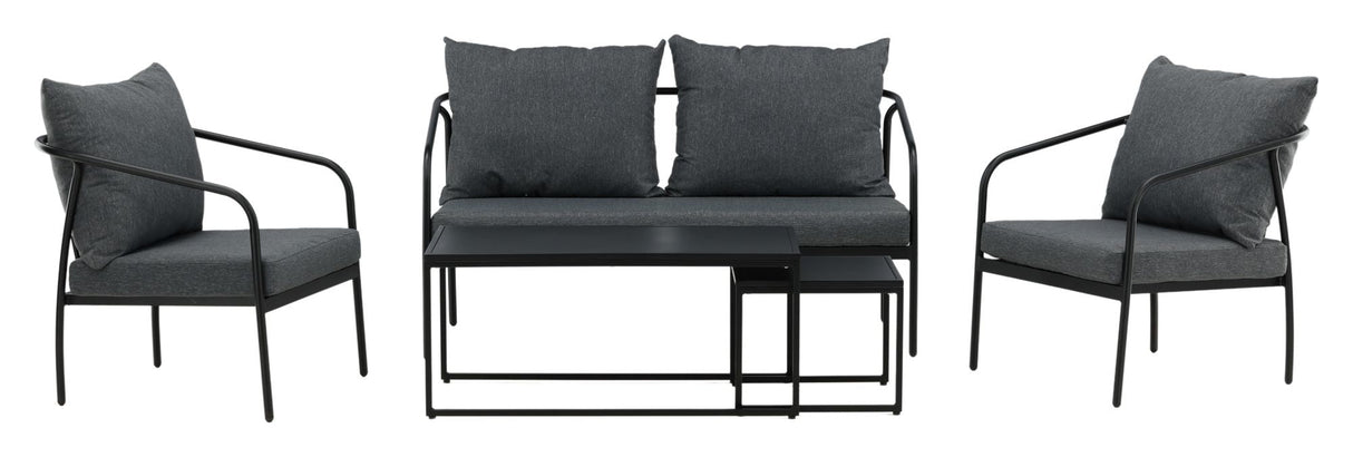 Sopot Lounge Set - Black/Gray