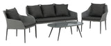 Spoga sofa set, white/gray