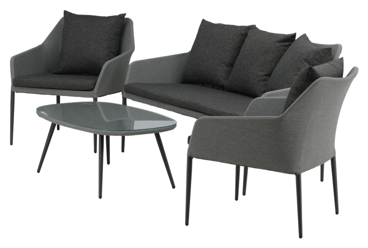 Spoga sofa set, white/gray