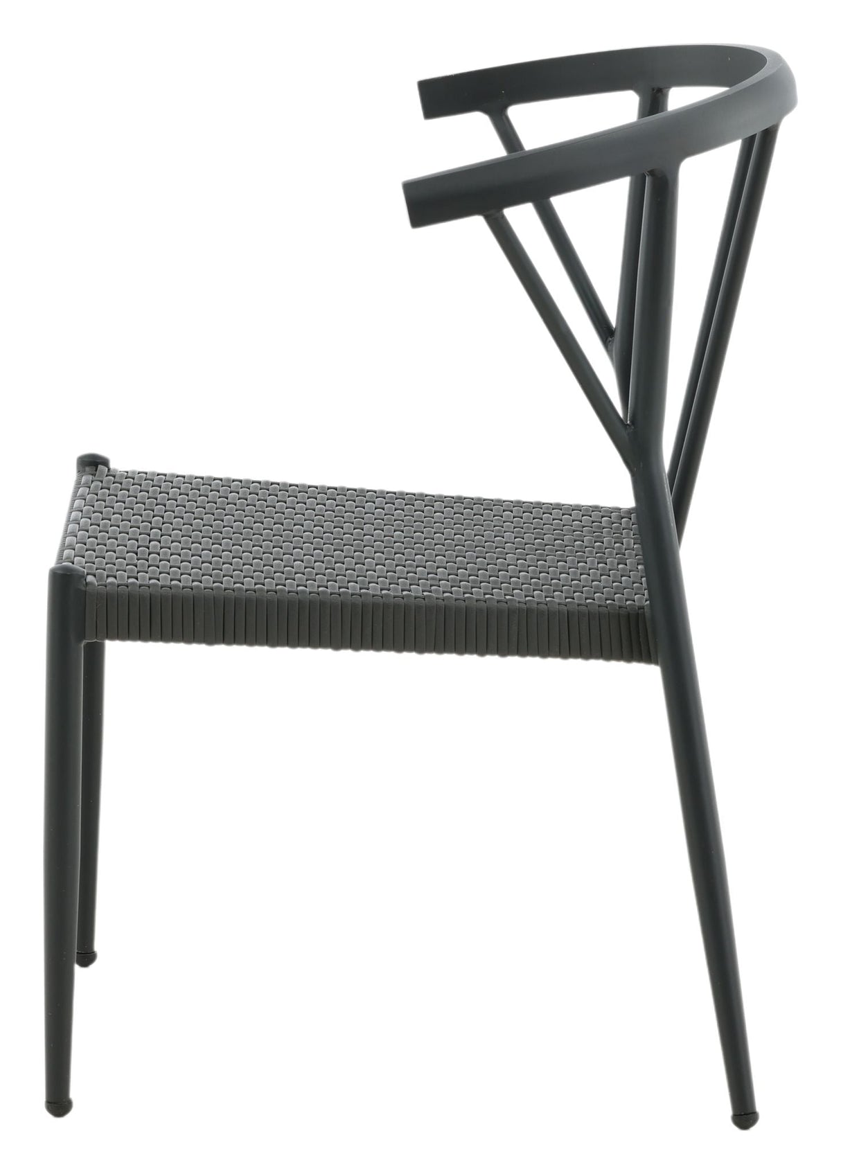 Stina Garden Chair w. braid - Black