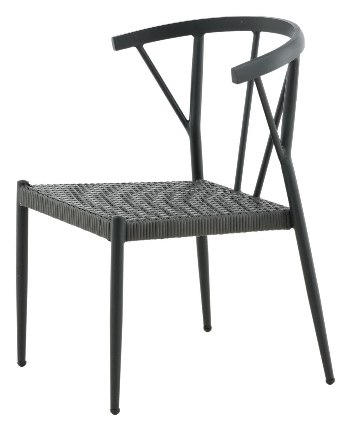 Stina Garden Chair w. braid - Black