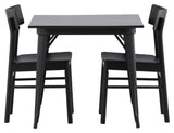 Tempe Dining table with 2 Montros chairs - Black/Nature