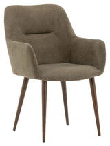 Tomorrow Dining Chair, Dark Walnut Look, Dark Gray/Brown Fabric