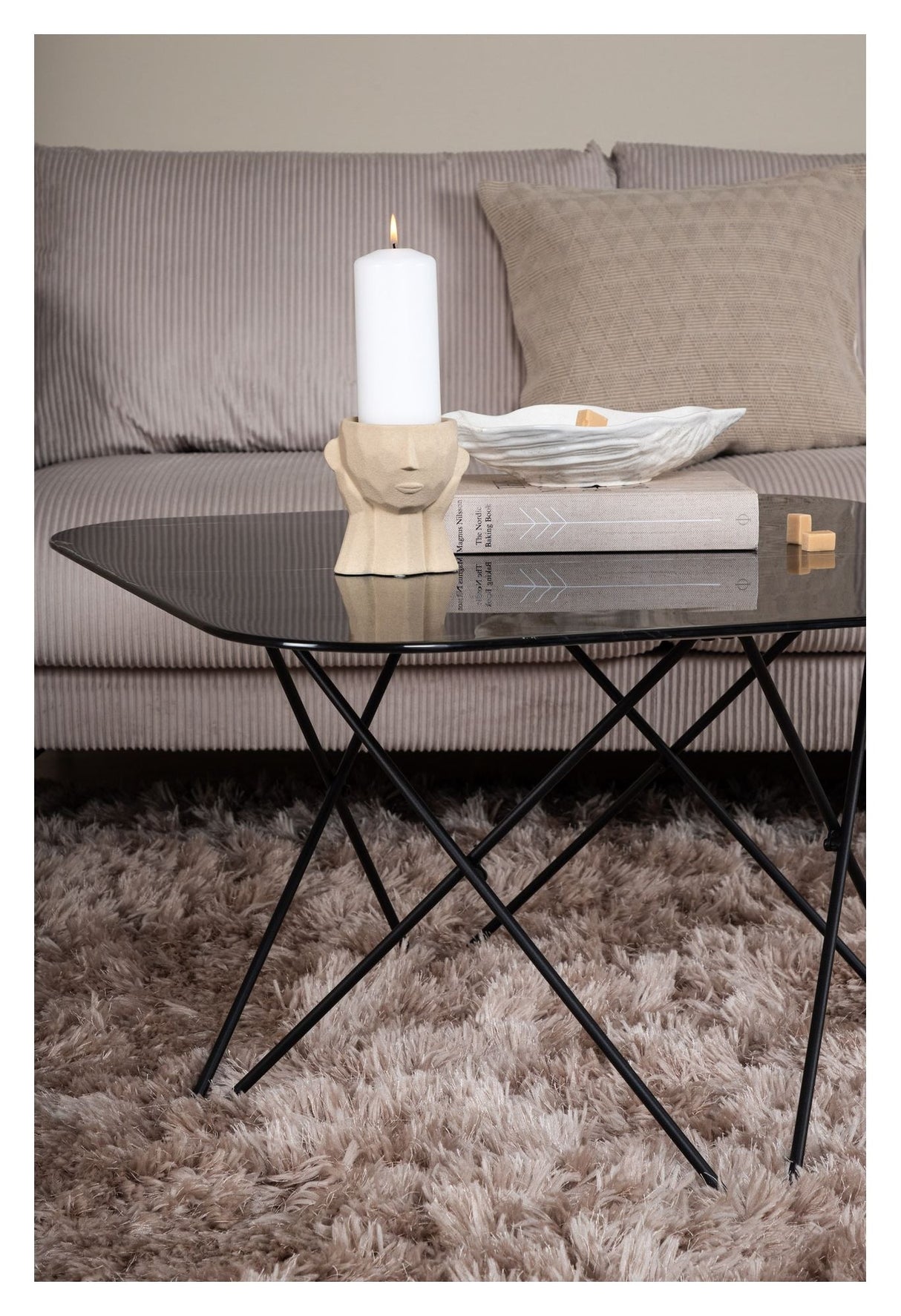 Tristar Coffee Table - Black marble