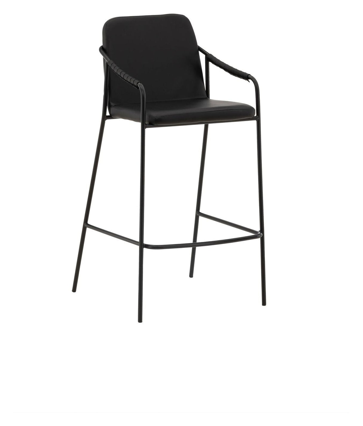 Tvist Bar stool, Black, Black PU