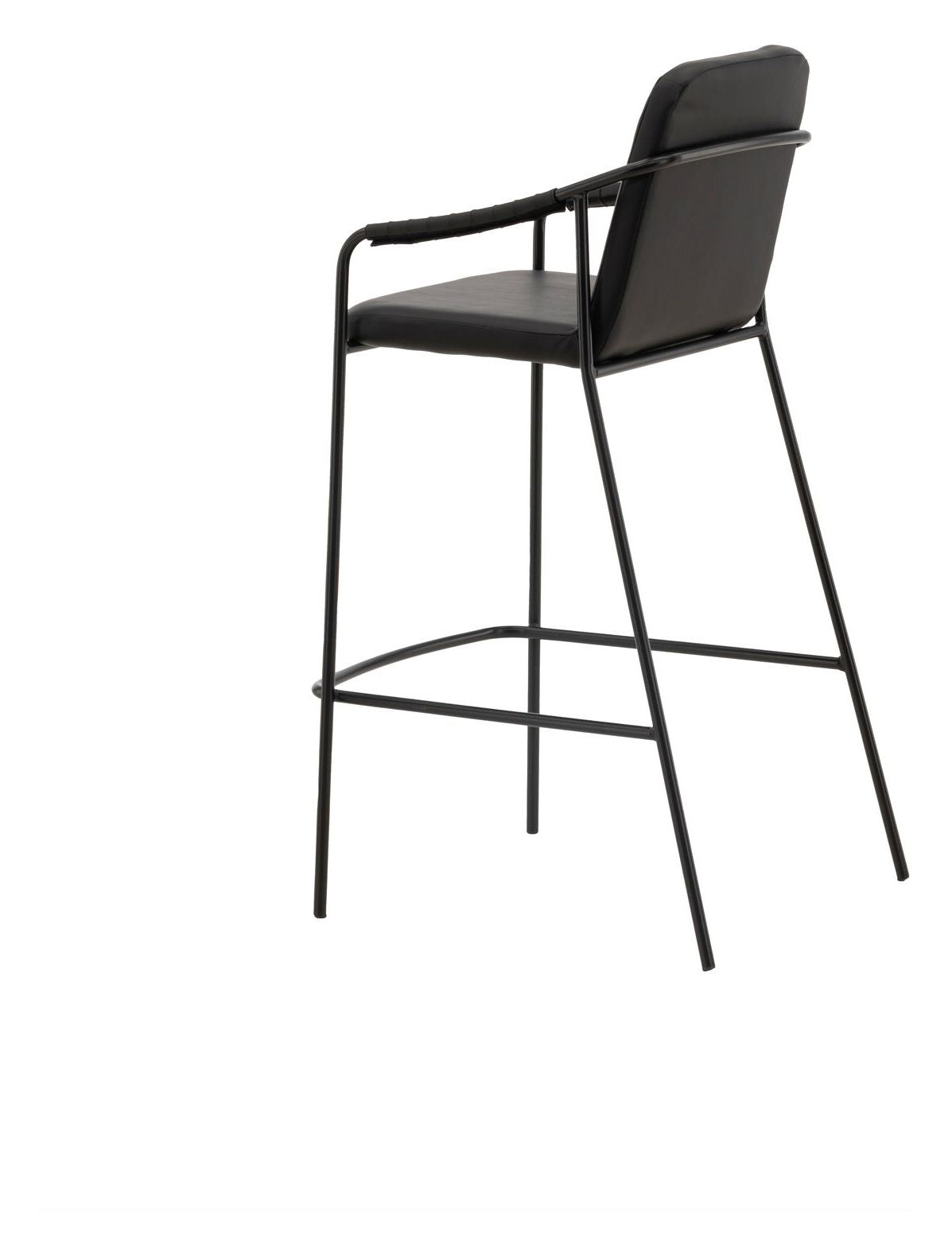 Tvist Bar stool, Black, Black PU