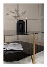 Un-line Coffee Table, Glass, Black