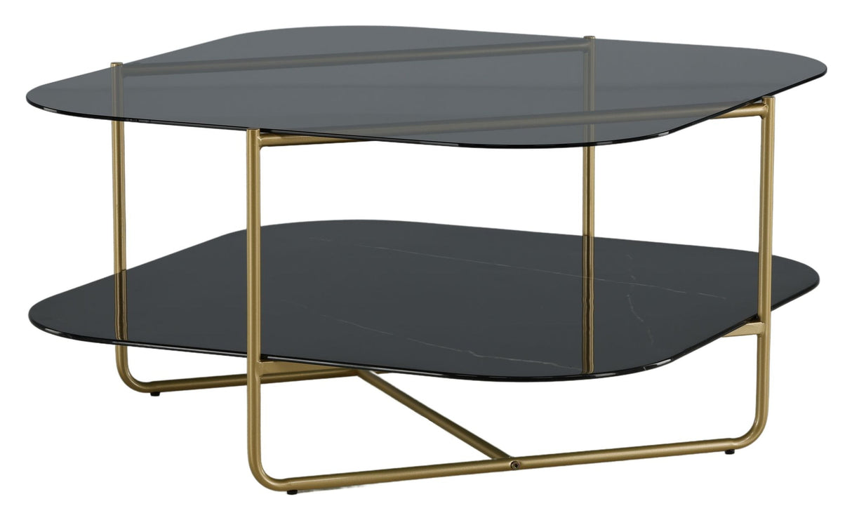 Un-line Coffee Table, Glass, Black