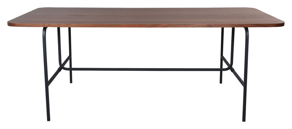 Uno Dining Table, 200x90, Walnut/Black