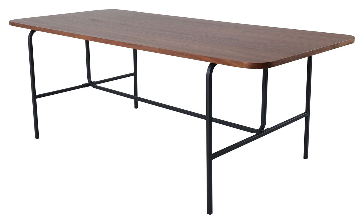 Uno Dining Table, 200x90, Walnut/Black