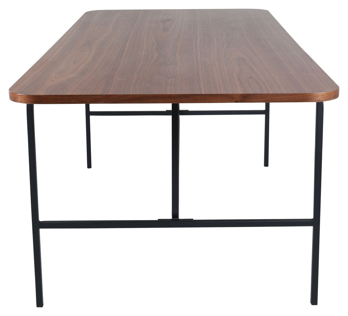 Uno Dining Table, 200x90, Walnut/Black