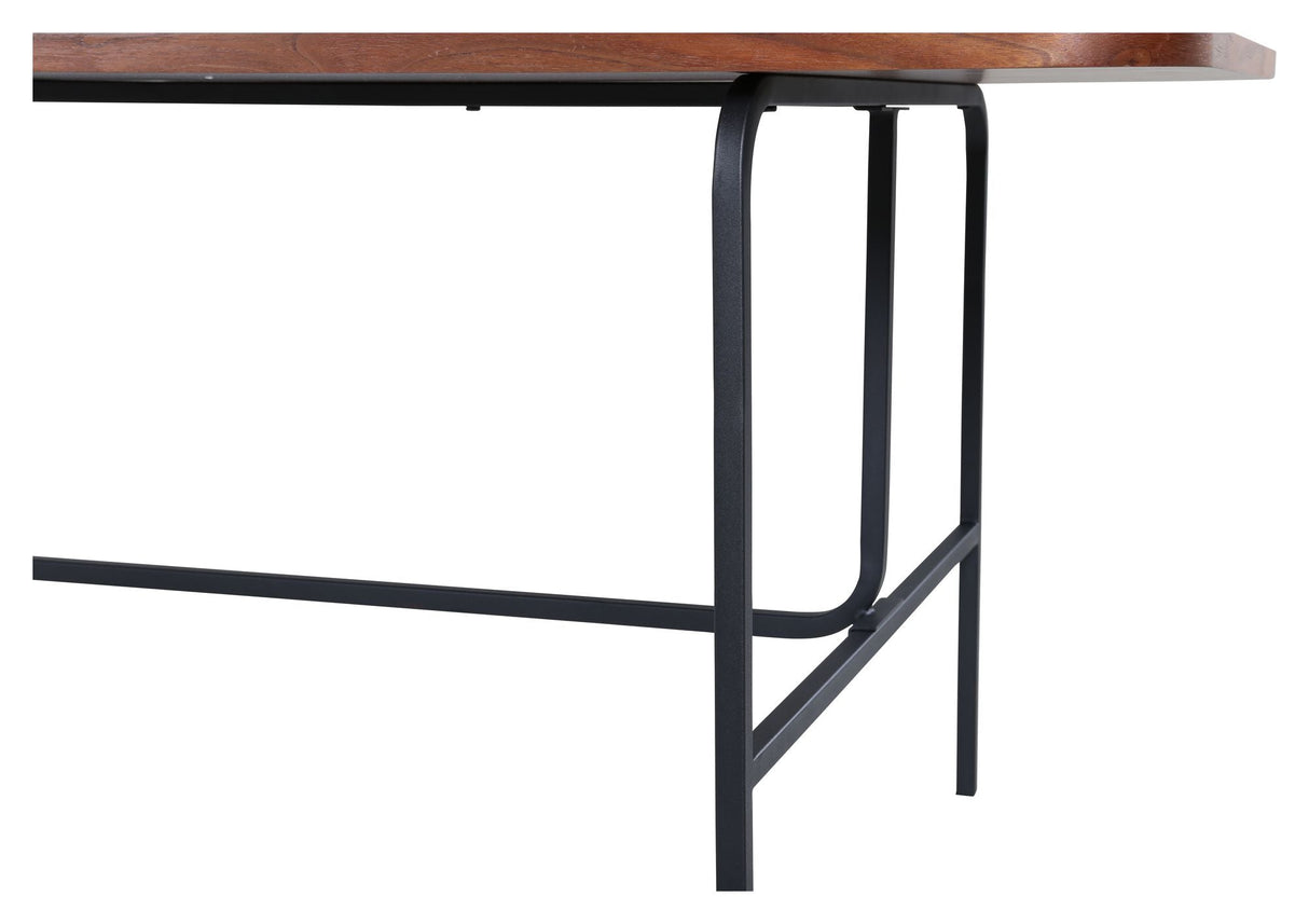 Uno Dining Table, 200x90, Walnut/Black