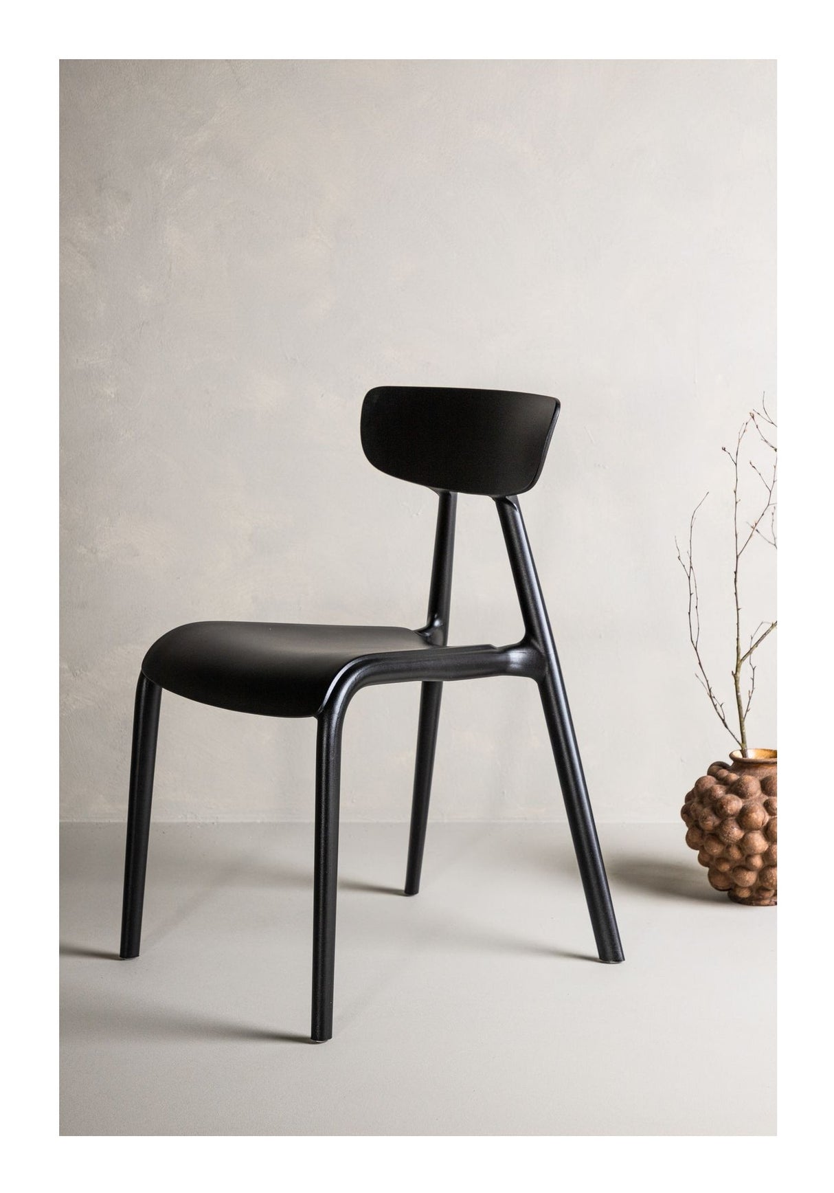 Ursholmen Dining chair, Plastic, Black