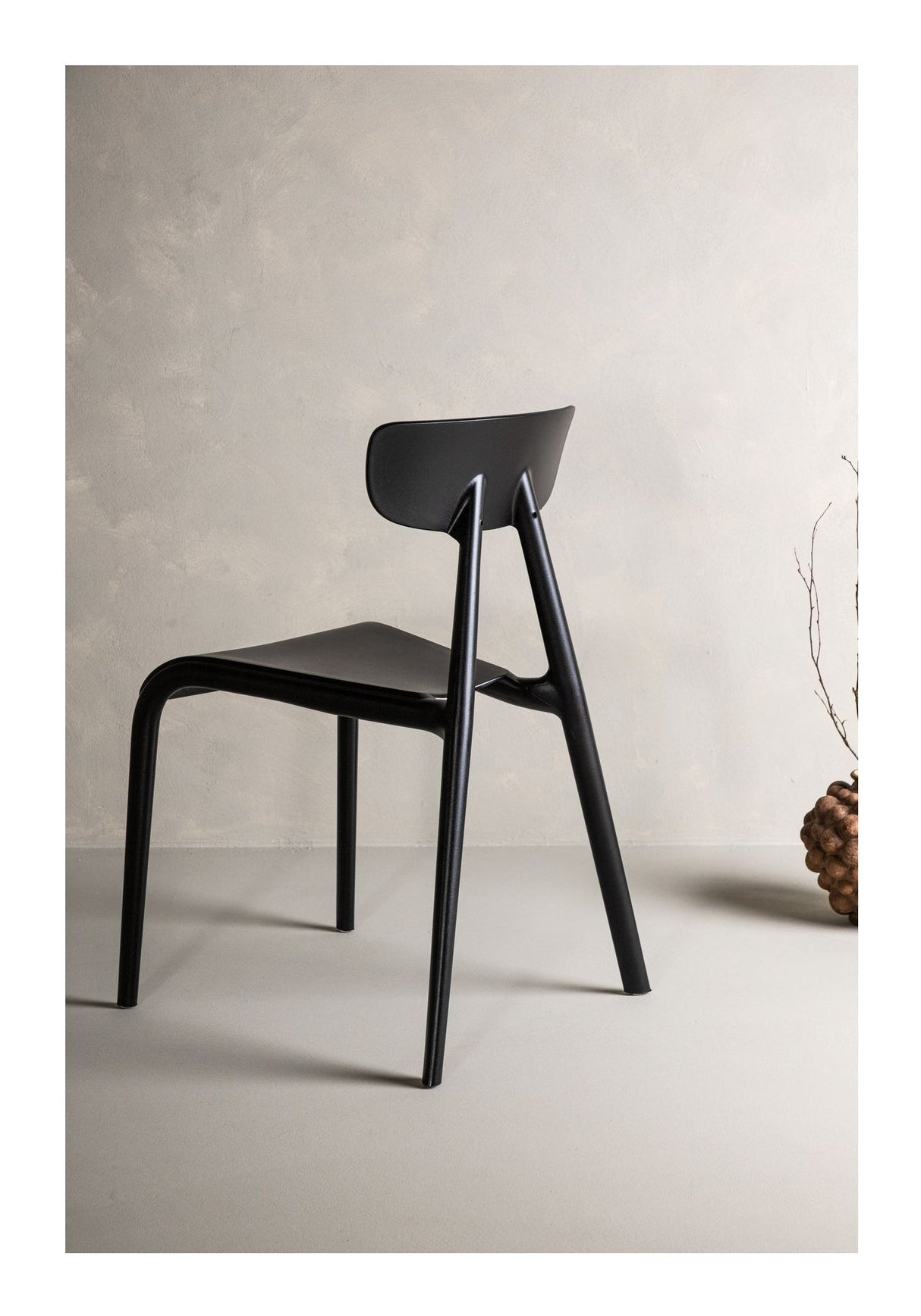 Ursholmen Dining chair, Plastic, Black