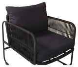 Utah Lounge Set, Black w. black cushions