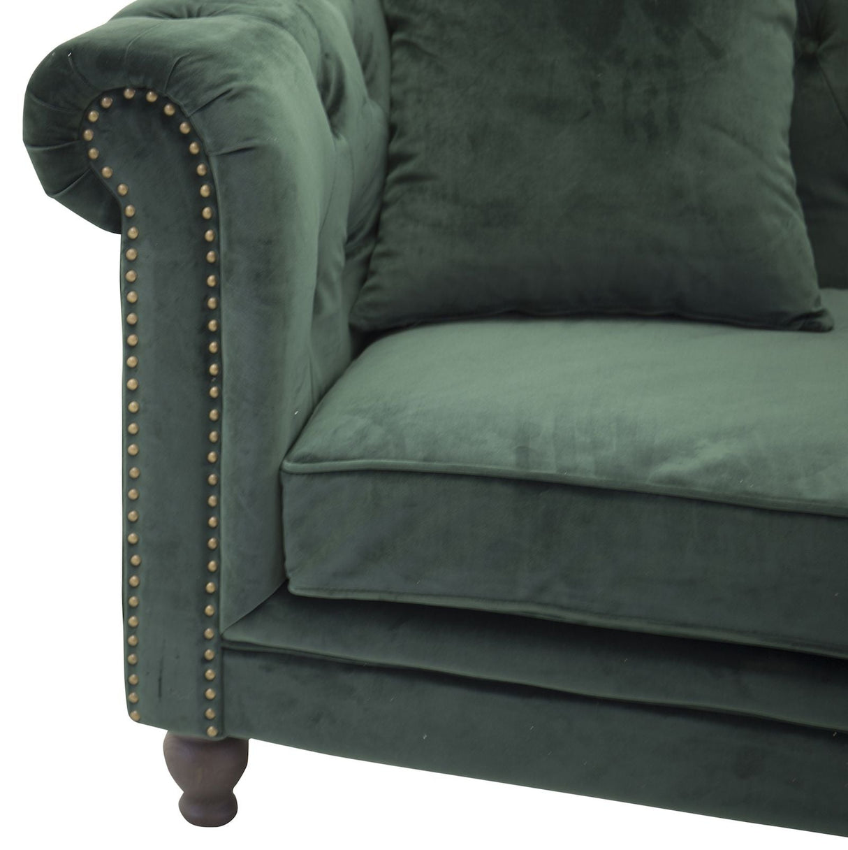 Velvet 3-seater sofa - Green Velour