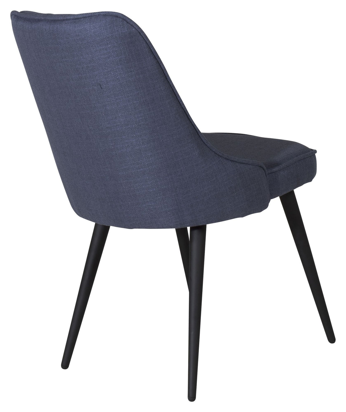 Velvet Delux Dining chair, Blue, Black metal legs