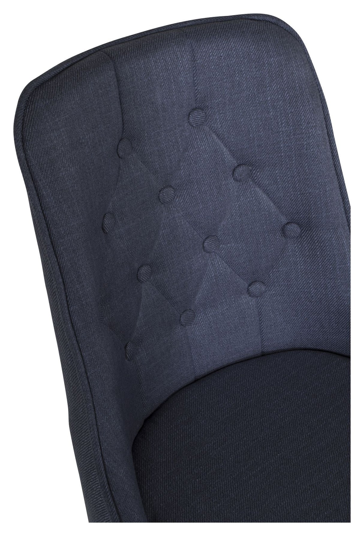 Velvet Delux Dining chair, Blue, Black metal legs