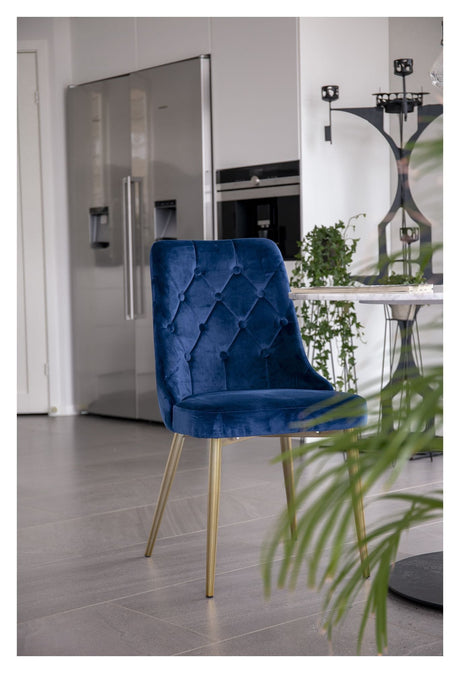 Velvet Deluxe Dining Chair, Blue Velvet