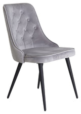 Velvet Deluxe Dining Chair, Gray Velvet