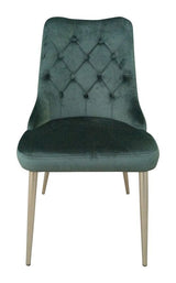 Velvet Deluxe Dining Chair, Green Velvet