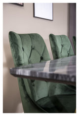 Velvet Deluxe Dining Chair, Green Velvet