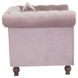 Velvet Armchair, Dusty Pink Velvet