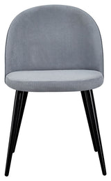 Velvet Dining Chair, Gray Velvet