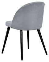 Velvet Dining Chair, Gray Velvet