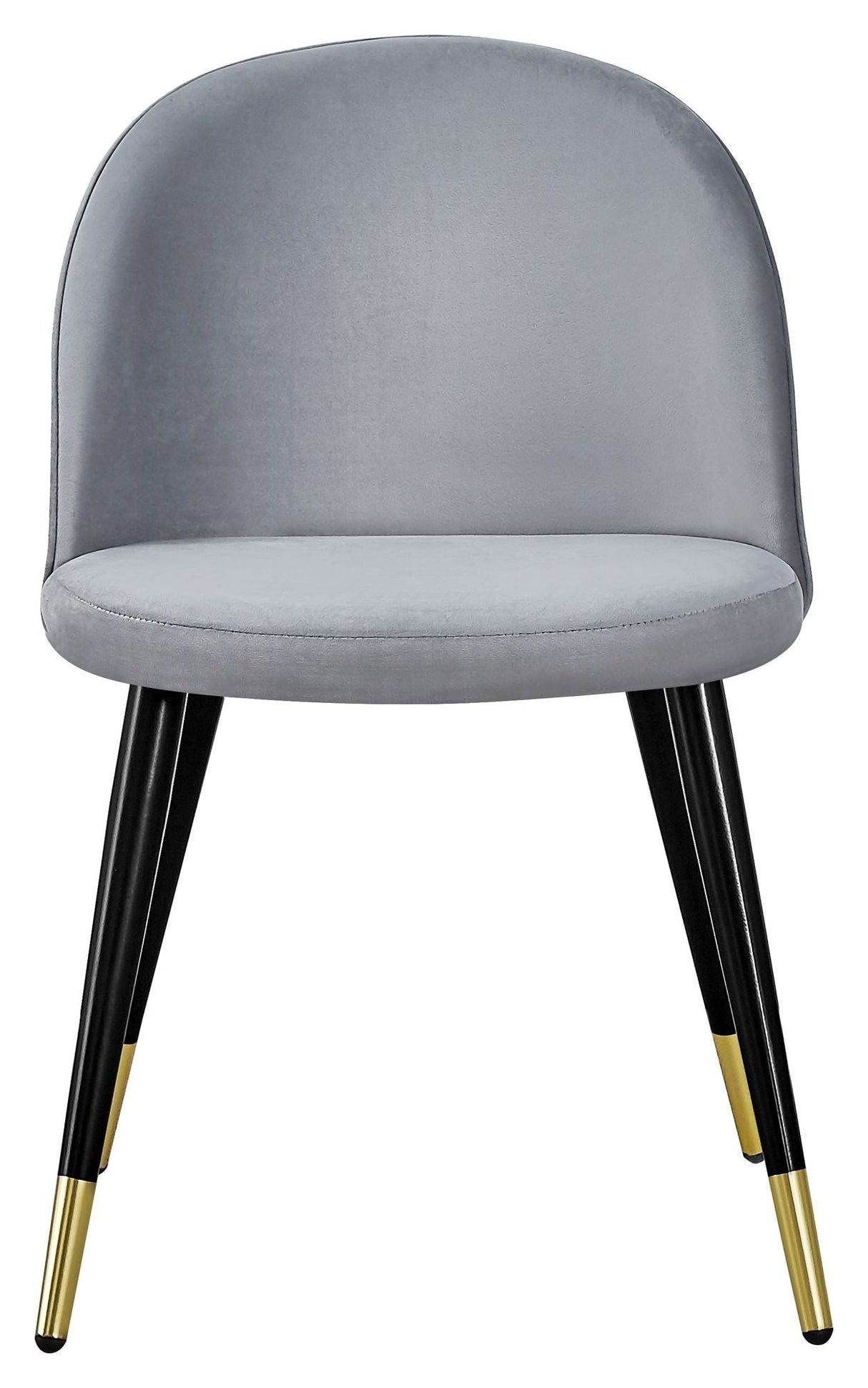 Velvet Dining chair, Gray velvet brass