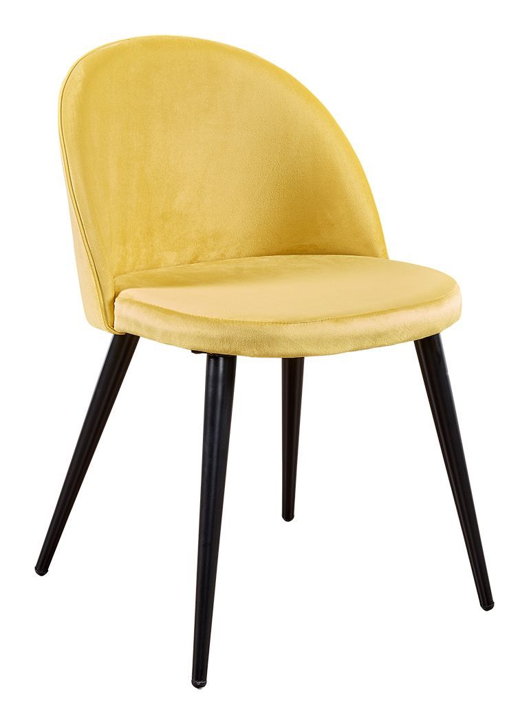 Velvet Dining Chair, Yellow Velvet